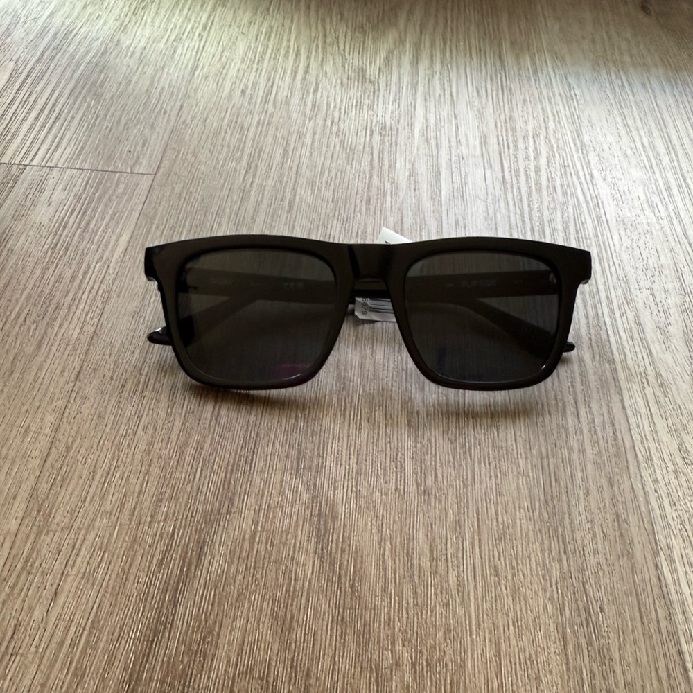 quay australia flip side black polarized square sunglasses eyewear NEW